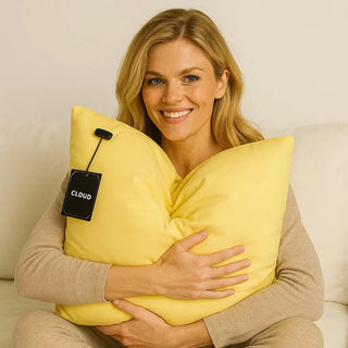 💛 Lemon Drop Breakup Pillow – “Sunburnt Sass” by Claire De Lune Claire De Lune | The Cloud Technology Pillow | The Pillow That Hugs You Back soft pillow, travel pillow, sensory gift, comfort