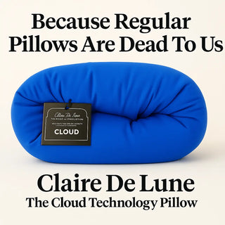 Claire De Lune Cloud Technology Pillow – Majestic Blue Bamboo | Travel, Sensory, IVF, Dorm, Baby Shower & Bridesmaid Gift | Ultra Plush, Shapeable, Soft My Store