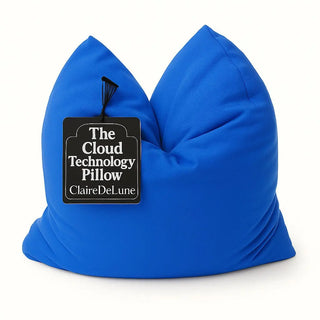Claire De Lune Royal Blue Cloud Technology Pillow Soft Moldable Plush Travel