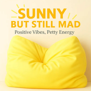 Sunny But Still Mad – Breakup Pillow for Emotional Support & Glow-Up Recovery | Ultra-Soft Bamboo Hug Pillow Claire De Lune | The Cloud Technology Pillow | The Pillow That Hugs You Back soft pillow, travel pillow, sensory gift, comfort