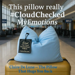 Lightweight Moldable Blue Cloud Technology Pillow for Anxiety and Travel