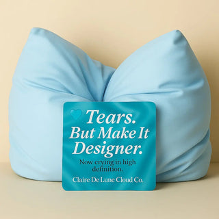 Crying in Couture – Luxury Breakup Pillow for Emotional Support & Sad Girl Sleep | Tiffany-Inspired Blue Bamboo Hug Pillow Claire De Lune | The Cloud Technology Pillow | The Pillow That Hugs You Back soft pillow, travel pillow, sensory gift, comfort