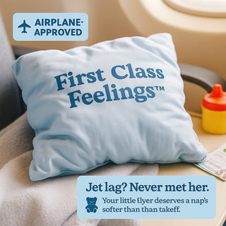 First Class Feelings (Blue Travel Pillow)