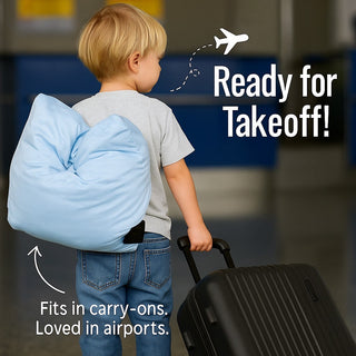 First Class Feelings (Blue Travel Pillow)