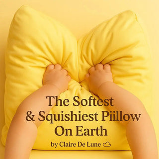 Lemon Drop Cloud Pillow – Ultra Soft Bamboo Travel & Gift Pillow by Claire De Lune My Storesoft pillow, travel pillow, sensory gift, comfort