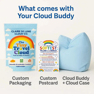 Kids Travel Pillow Gift Set | Cloud Pillow with Bamboo Pillowcase Bundle | Eczema-Friendly Toddler Travel Pillow