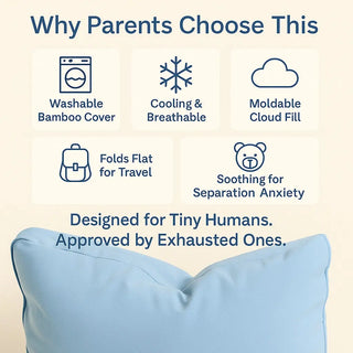The Tiny Travel Cloud – The Kids Pillow That Hugs Them Back Claire De Lune | The Cloud Technology Pillow | The Pillow That Hugs You Back soft pillow, travel pillow, sensory gift, comfort