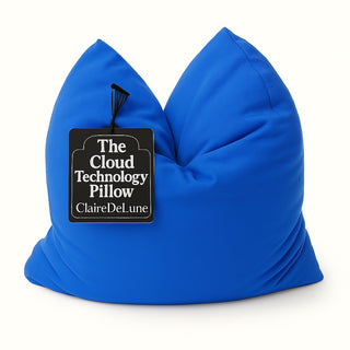 Claire De Lune Royal Blue Cloud Technology Pillow Soft Moldable Plush Travel